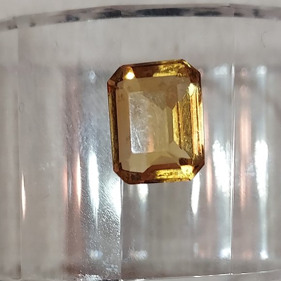 10mm x 8mm Yellow square Emerald Cut Citrine Loose Gem - Picture 3 of 6